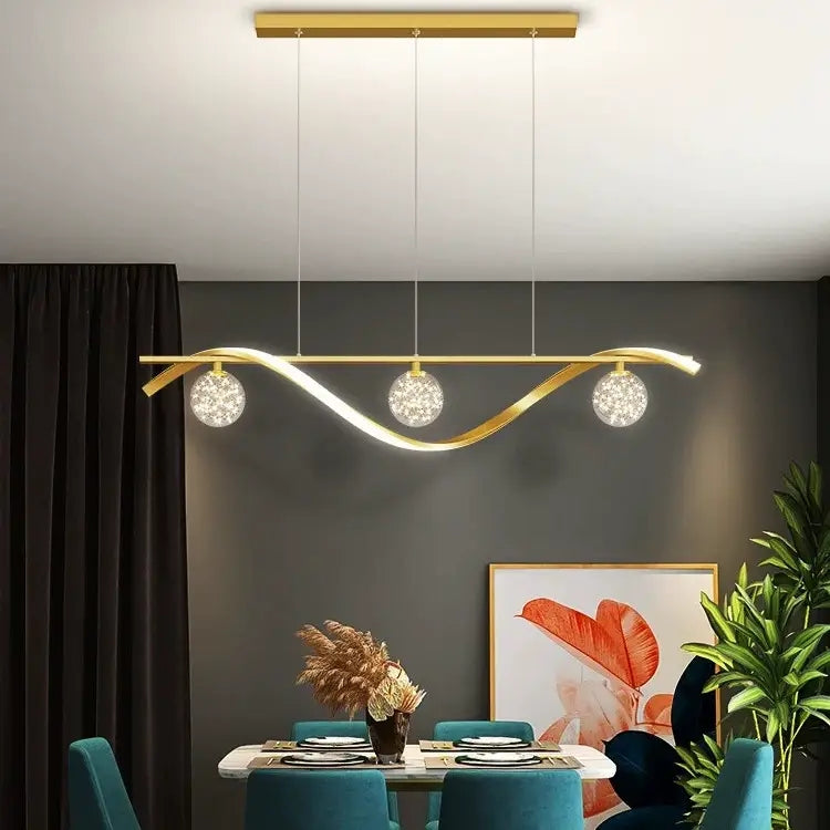 Moderne Gold metall-Kronleuchter für Esszimmer