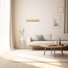 Modern Holz Metall Linear Braun Wandlampe Schlafzimmer Litjoy