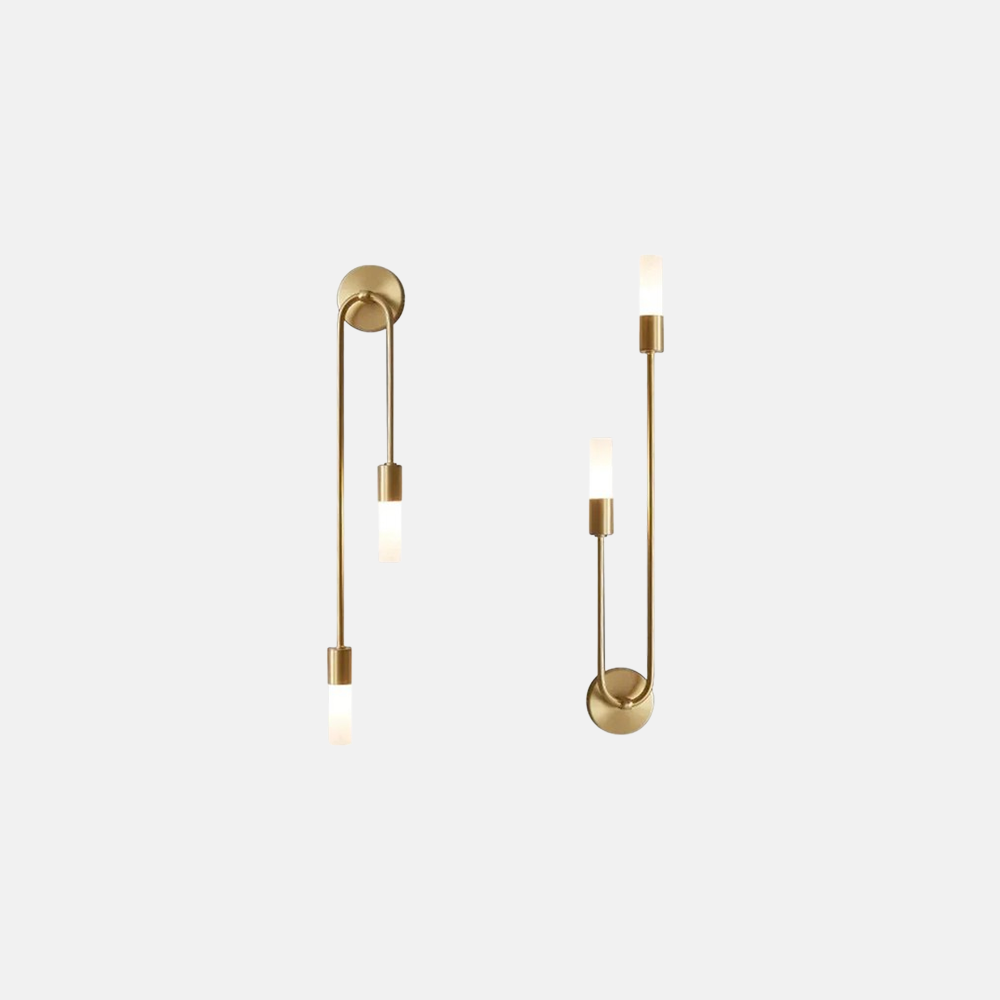Moderne Wandleuchte LED 2 Flammig Gold Metall 