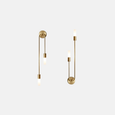 Moderne Wandleuchte LED 2 Flammig Gold Metall 