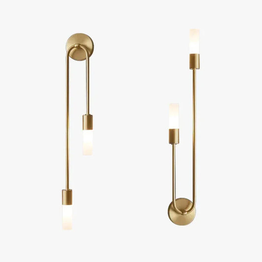 Moderne Wandleuchte LED 2 Flammig Gold Metall Schlaf/Wohnzimmer