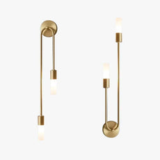 Moderne Wandleuchte LED 2 Flammig Gold Metall Schlaf/Wohnzimmer