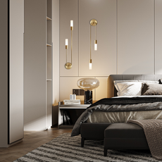 Moderne Wandleuchte LED 2 Flammig Gold Metall Schlaf/Wohnzimmer