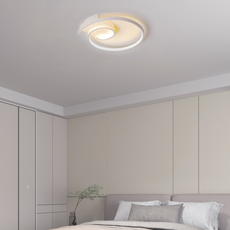 Modern Deckenleuchte LED Ring Metall Schwarz/Weiß Schlaf/Wohnzimmer