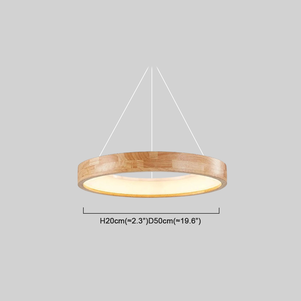 Art Deco Pendelleuchte LED Holz Unregelmäßig Wohnzimmer