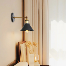 Industriell Wandlampe Metall Gold Schlafzimmer