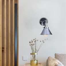 Industriell Wandlampe Metall Gold Schlafzimmer