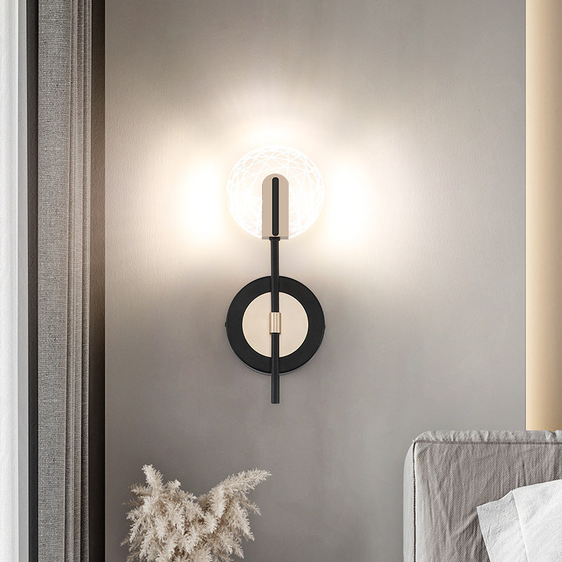 Modern Wandleuchte Acryl Schwarz Wohnzimmer