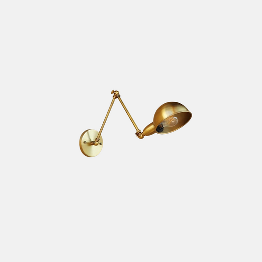 Retro Wandlampe LED Metall Schale Gold 