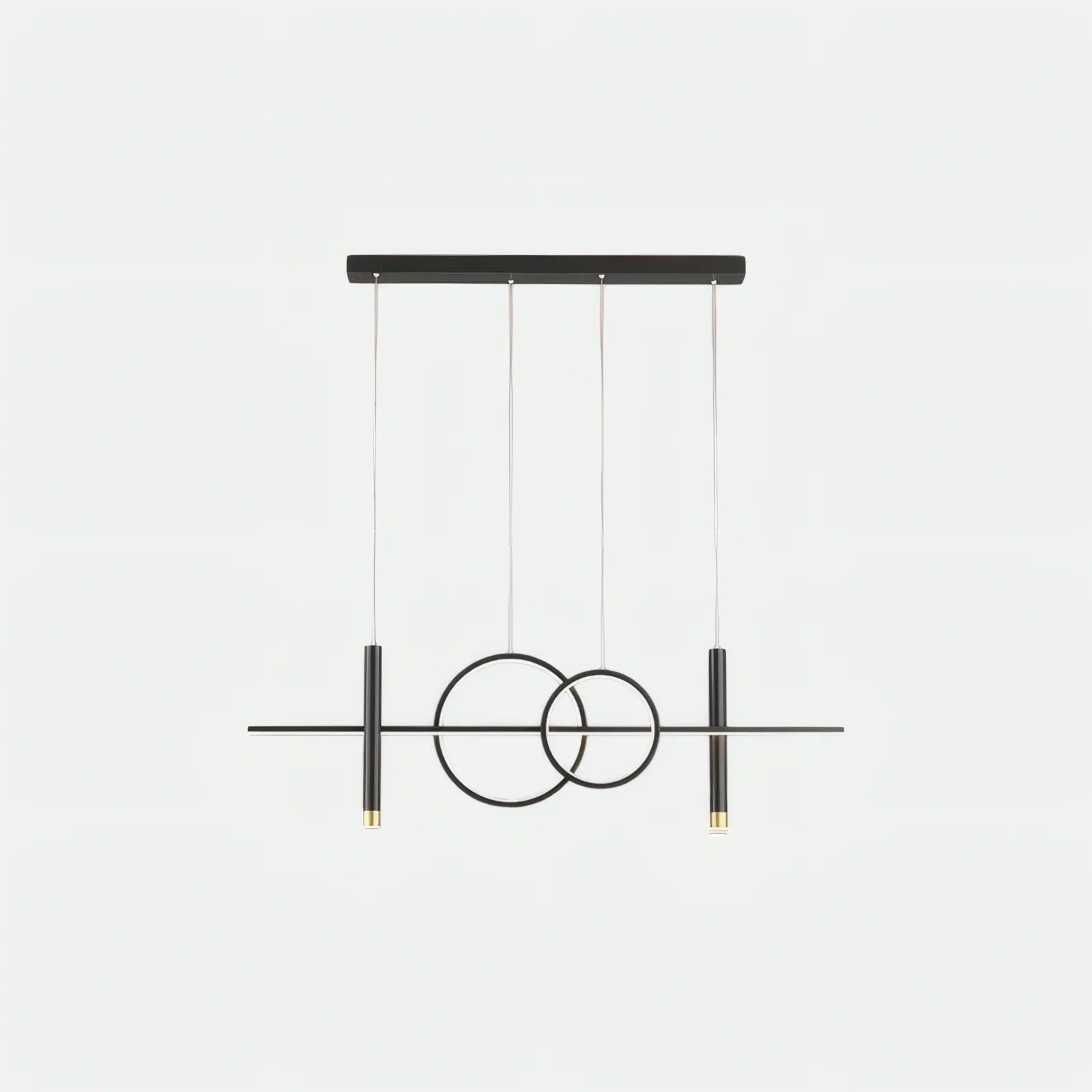 Minimalistisch Pendelleuchte Metall/Holz Schwarz Esszimmer