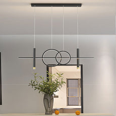 Minimalistisch Pendelleuchte Metall/Holz Schwarz Esszimmer