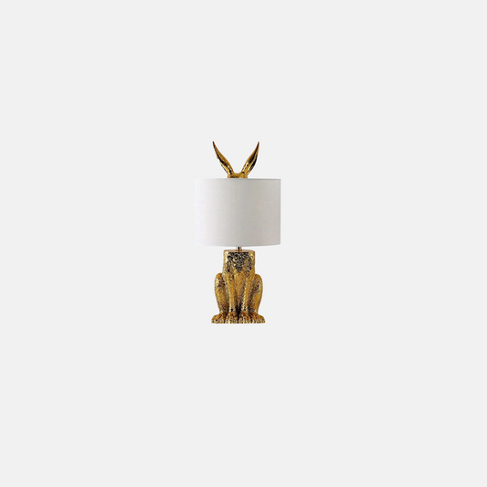 Art Deco Tischlampe LED Kaninchen Weiß Resin Schlafzimmer