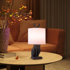 Art Deco Tischlampe LED Kaninchen Weiß Resin Schlafzimmer
