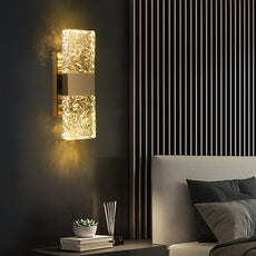 Modern Wandleuchte Metall/Acryl Gold Schlafzimmer