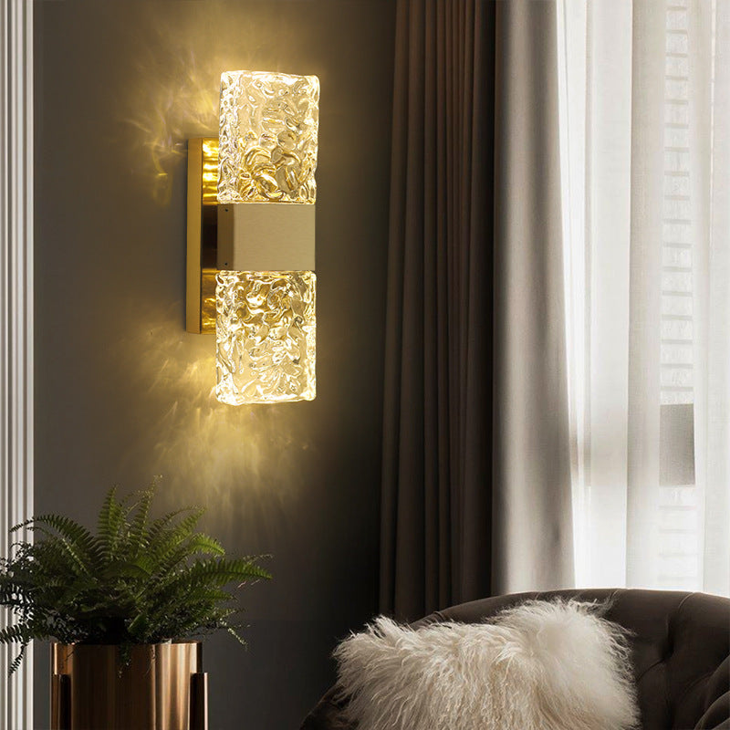 Modern Wandleuchte Metall/Acryl Gold Schlafzimmer