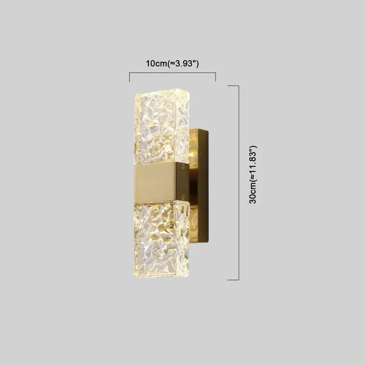 Modern Wandleuchte Metall/Acryl Gold Schlafzimmer
