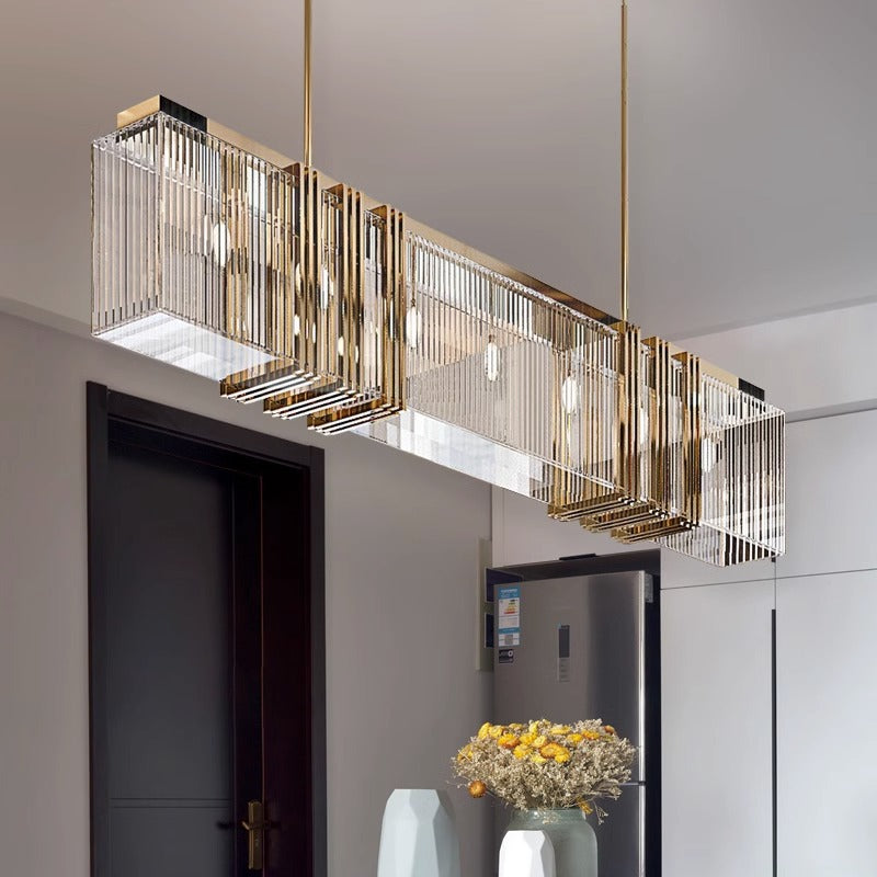 Modern Pendelleuchte Acryl Gold Wohnzimmer