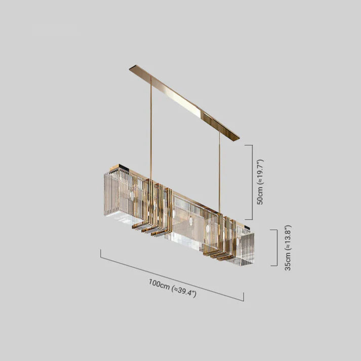 Modern Pendelleuchte Acryl Gold Wohnzimmer