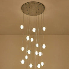 Modern Pendelleuchte Acryl Silber Schlafzimmer
