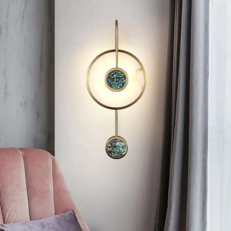 Minimalistisch Wandlampe Metall Gold Wohnzimmer