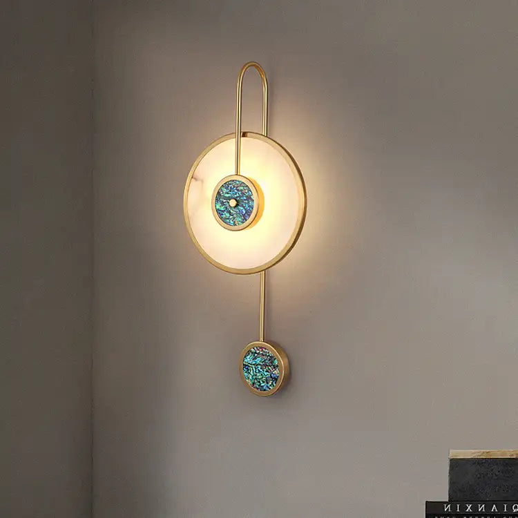 Minimalistisch Wandlampe Metall Gold Wohnzimmer