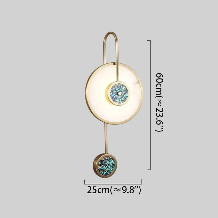 Minimalistisch Wandlampe Metall Gold Wohnzimmer