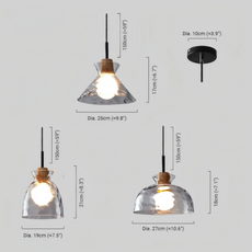 Modern Pendelleuchte Glas Klar Wohnzimmer