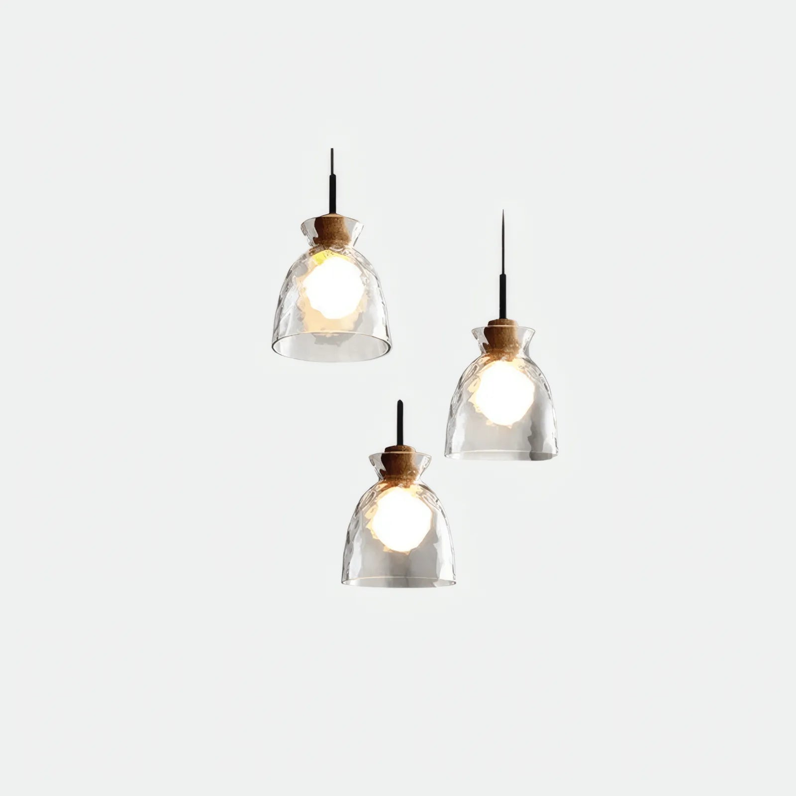 Modern Pendelleuchte Glas Klar Wohnzimmer