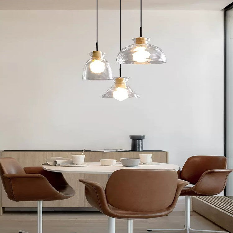 Modern Pendelleuchte Glas Klar Wohnzimmer