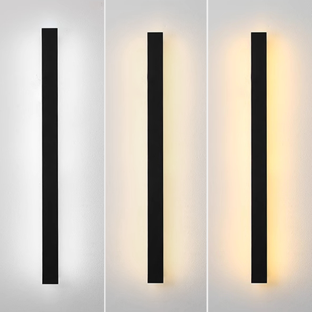 Modern Außenwandleuchte LED Linear Schwarz Garten