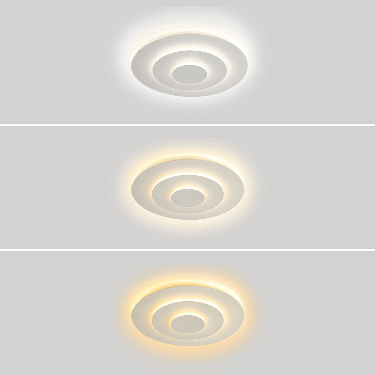 3 verschiedene Lichtfarbe der Nordic Deckenleuchte LED Acryl Weiß 