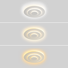 3 verschiedene Lichtfarbe der Nordic Deckenleuchte LED Acryl Weiß 