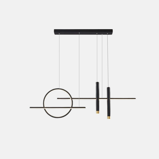 Minimalistisch Pendelleuchte Metall Gold/Schwarz Esszimmer