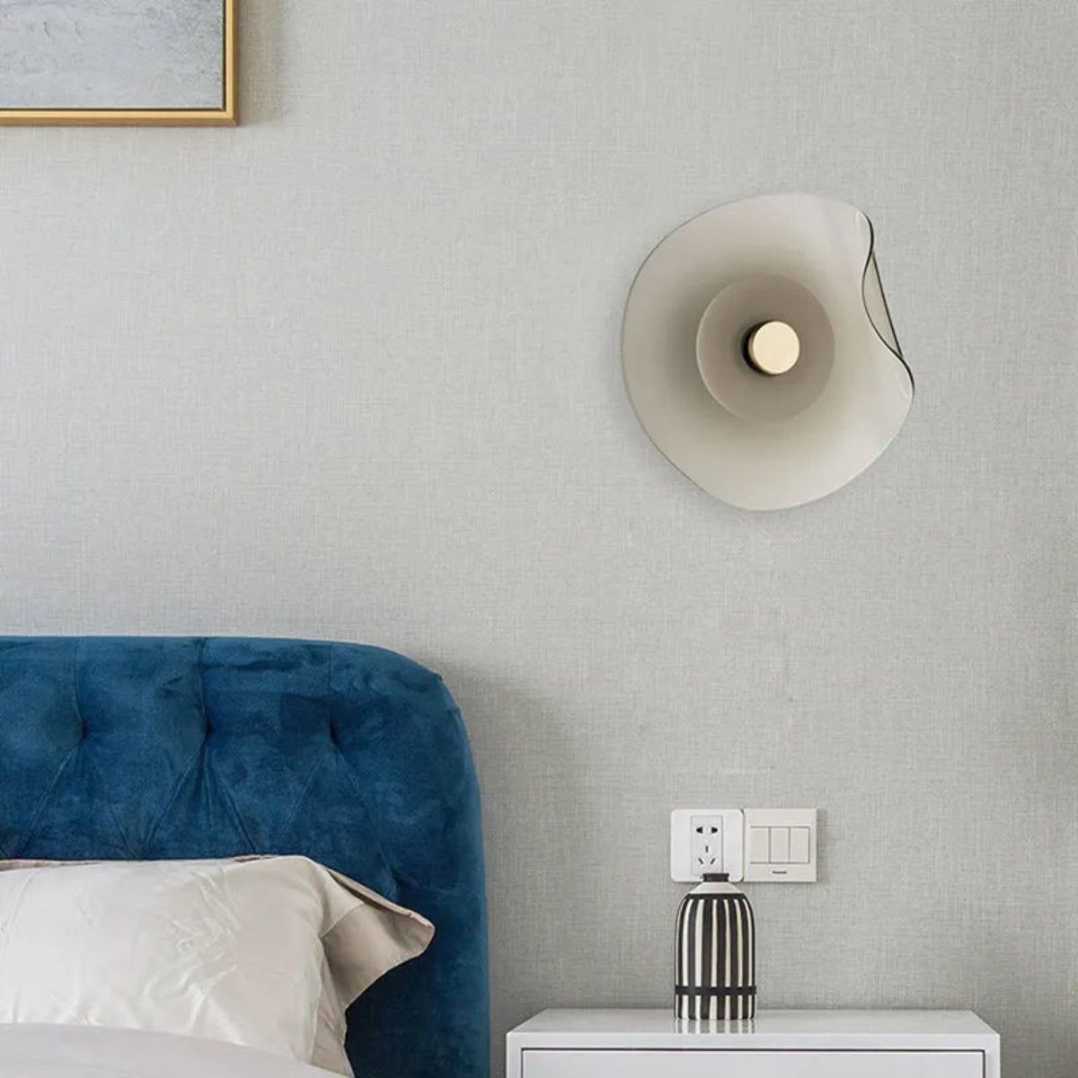 Nordic Wandlampe Metall Grau Schlafzimmer