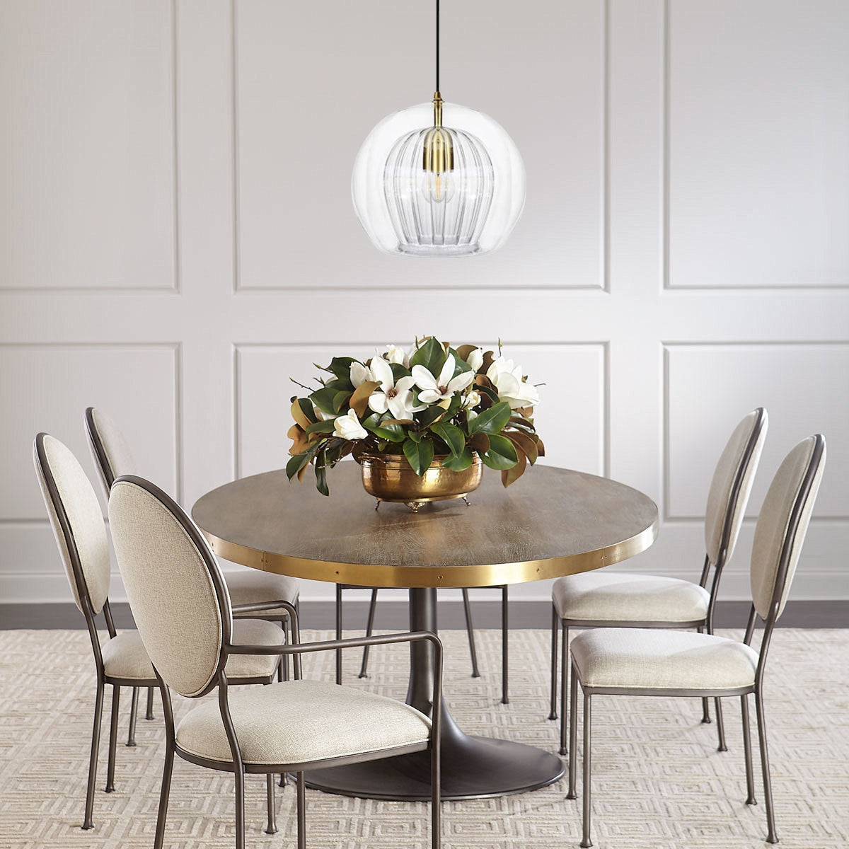 Moderne Pendelleuchte LED Glas Klar/Bernstein Esstisch/Wohnzimmer