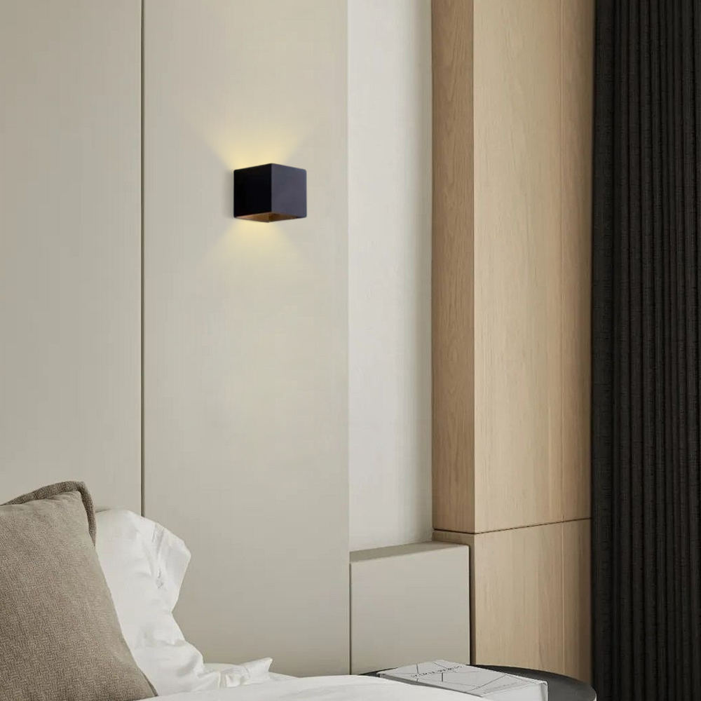 Modern Wandlampe Metall Grau Wohnzimmer
