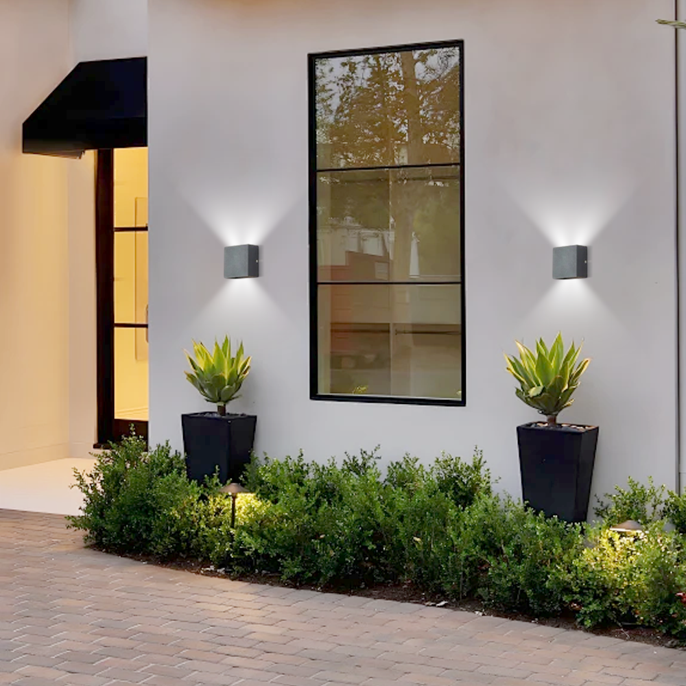 Modern Wandlampe Metall Grau Wohnzimmer