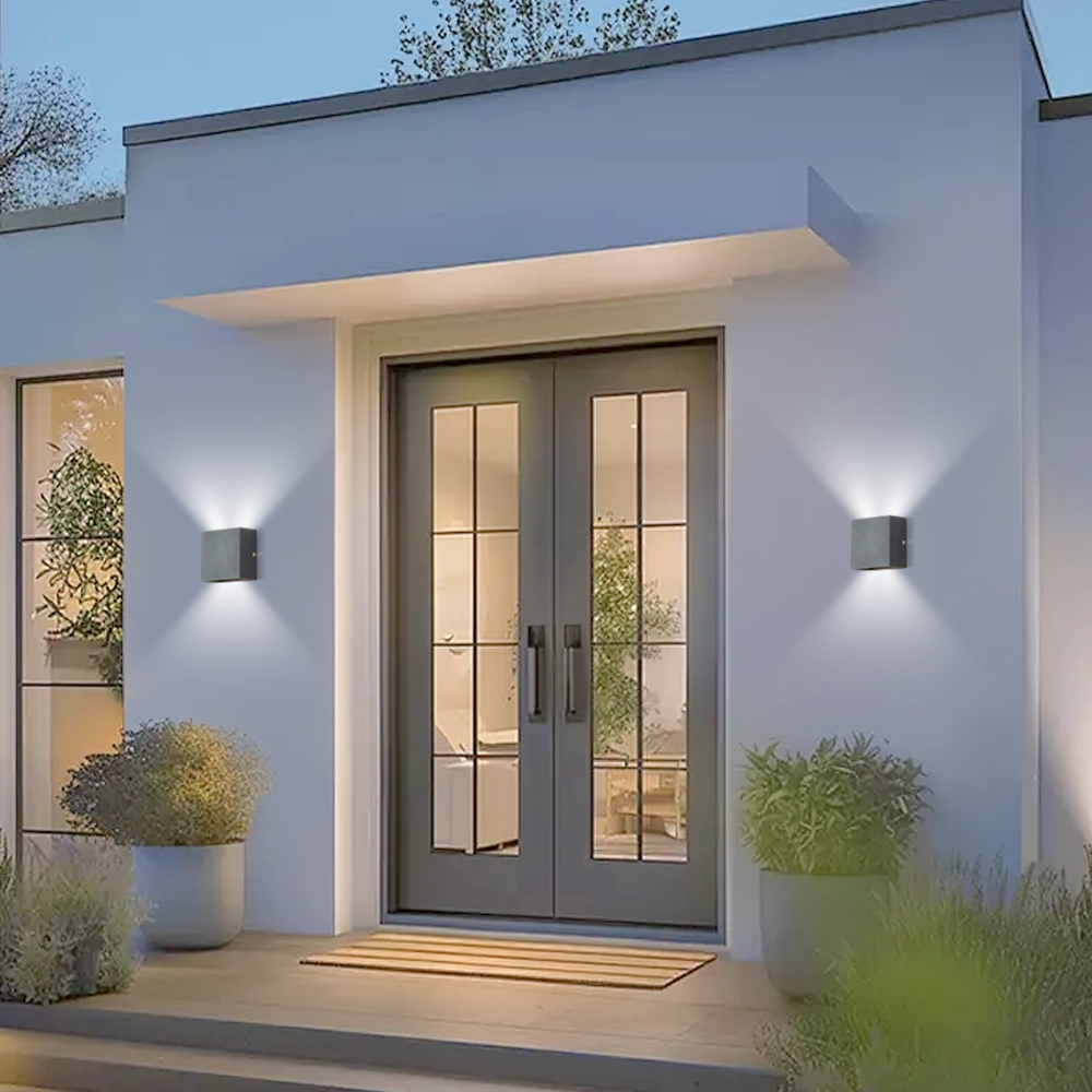 Modern Wandlampe Metall Grau Wohnzimmer