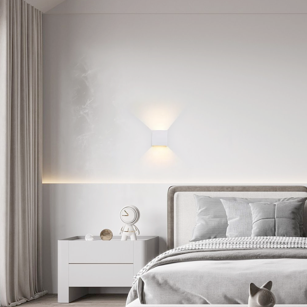 Modern Wandlampe Metall Grau Wohnzimmer