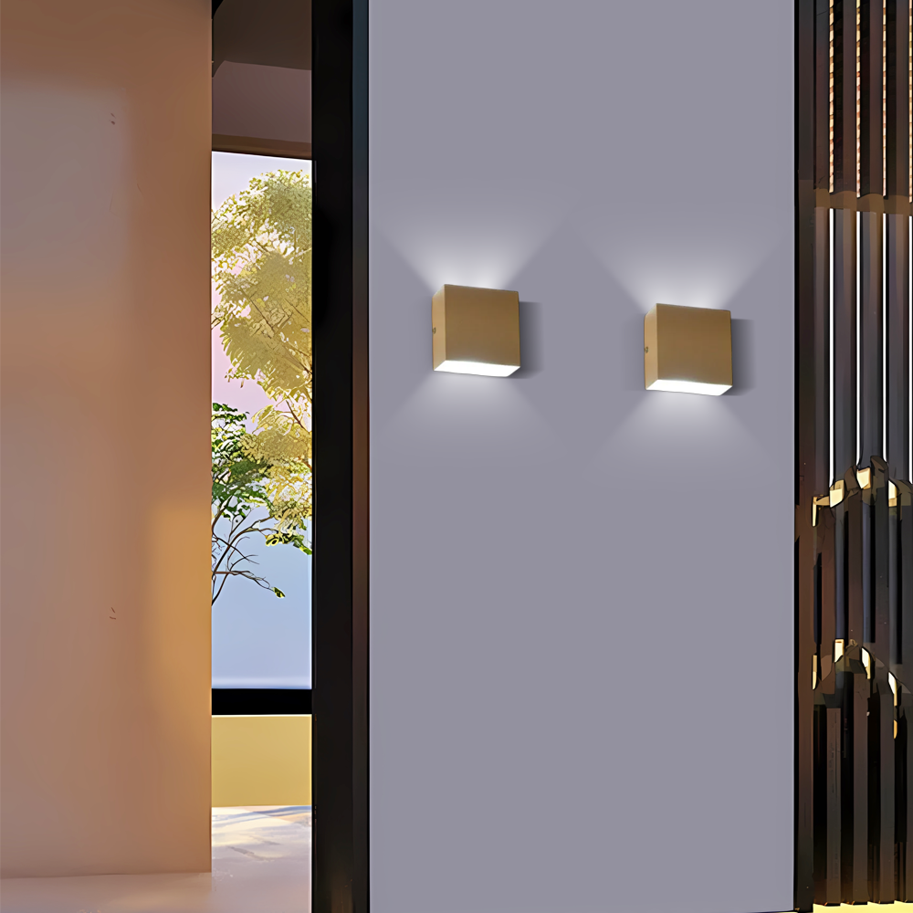 Modern Wandlampe Metall Grau Wohnzimmer