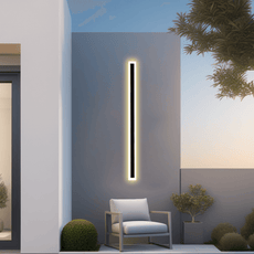 Moderne Außenwandleuchte LED Linear Schwarz Metall Garten/Balkon