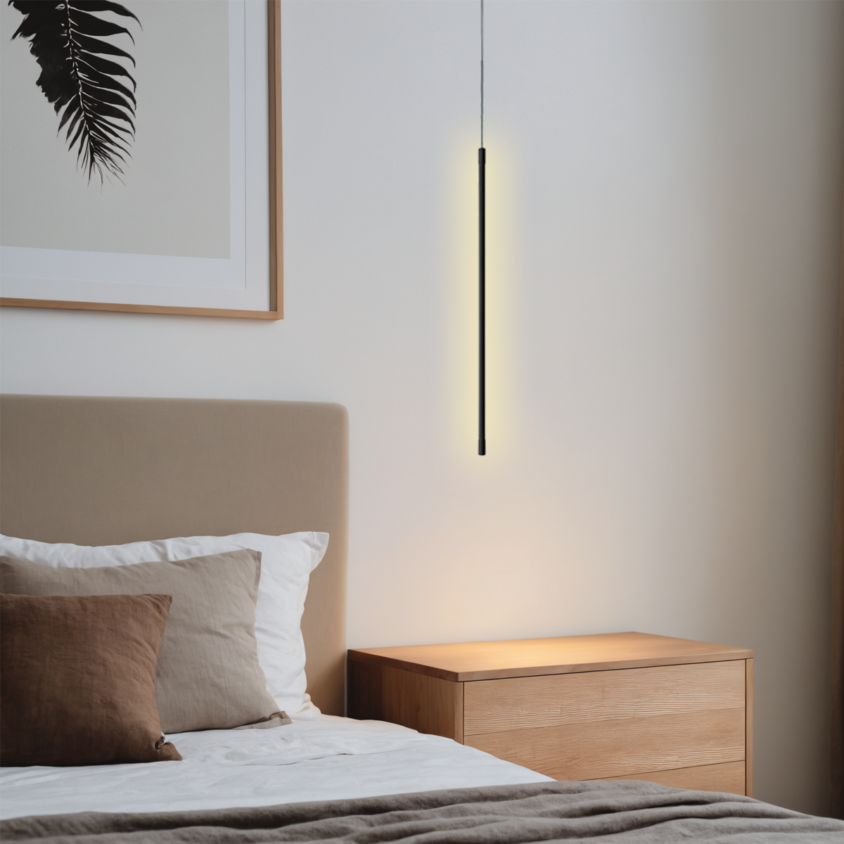 Moderne Pendelleuchte LED Schwarz Metall-Warmweiß，warm und hell