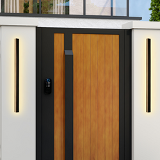 Modern Außenwandleuchte LED Linear Schwarz Garten