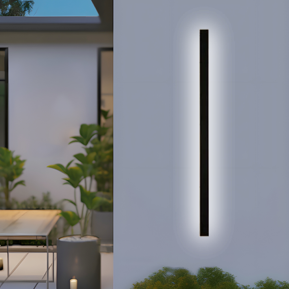 Modern Außenwandleuchte LED Linear Schwarz Garten