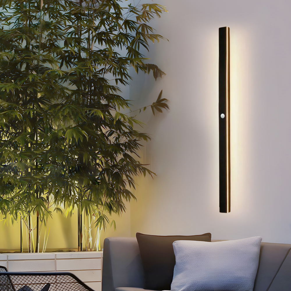 Modern Außenwandleuchte LED Linear Schwarz Garten