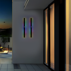 Modern Außenwandleuchte LED Linear Schwarz Garten
