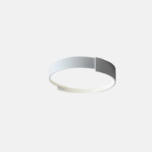 Moderne Deckenleuchte Weiß/Grau Metall Acryl Runde Schlafzimmer
