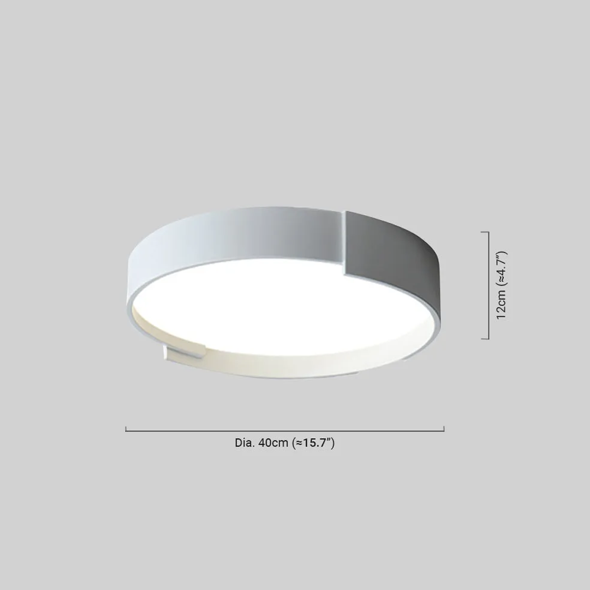 Moderne Deckenleuchte Weiß/Grau Metall Acryl Runde Schlafzimmer