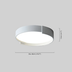 Moderne Deckenleuchte Weiß/Grau Metall Acryl Runde Schlafzimmer
