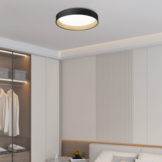 Moderne Deckenleuchte Schwarz/Grau Metall Acryl Runde Schlafzimmer